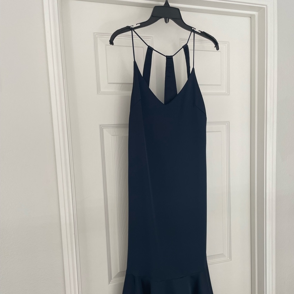 Ula Midi Dress in Navy